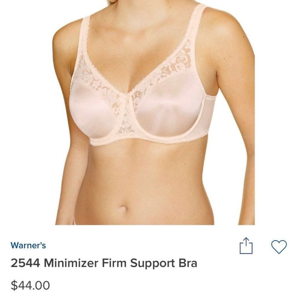 Warner’s minimizer firm support bra